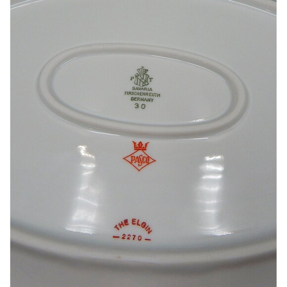 Tirschenreuth Bavaria The Elgin #2270 Oval Serving Steak Platter Plate 12 Inch - Picture 4 of 10